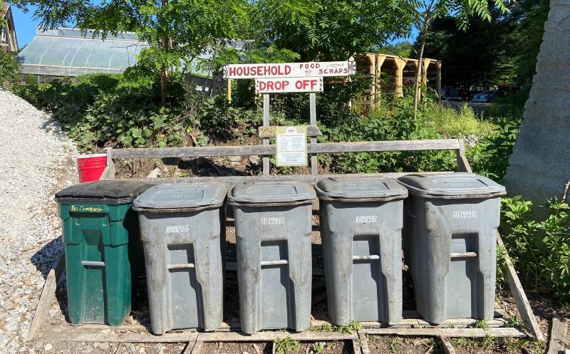 Food scrap drop-off at VT Compost Company